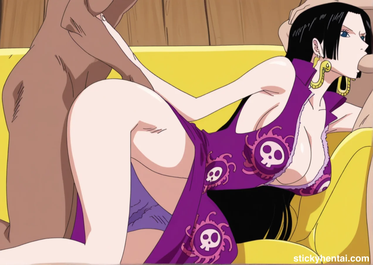 Boa Hancock Threesome on couch oral and vaginal Spitroast #boa-hancock-hentai-sex-35.webp