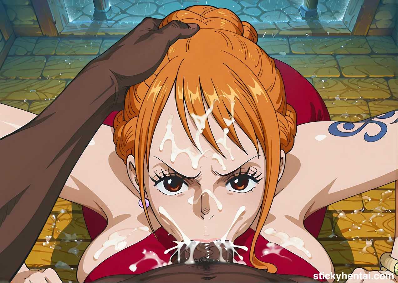 Hottest deep throat with Nami in Whole Cake Island part 1