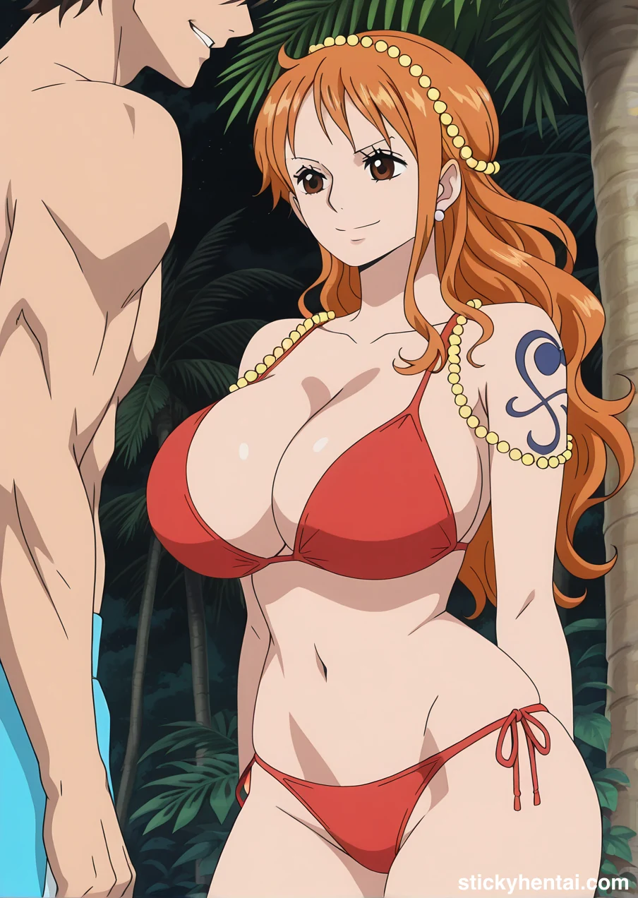Nami on Beach Happy Photoshoots with some boys #nami-on-beach-2.webp