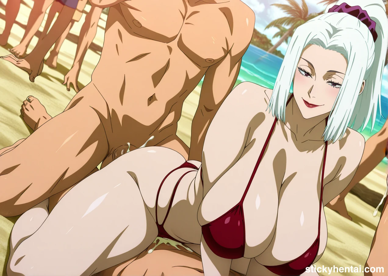 Mei Mei Cowgirl Sex Hentai Pics Group Sex on Beach #mei-mei-on-beach-sex-15.webp