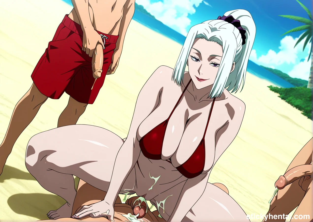 Mei Mei Cowgirl Sex Hentai Pics Group Sex on Beach #mei-mei-on-beach-sex-19.webp