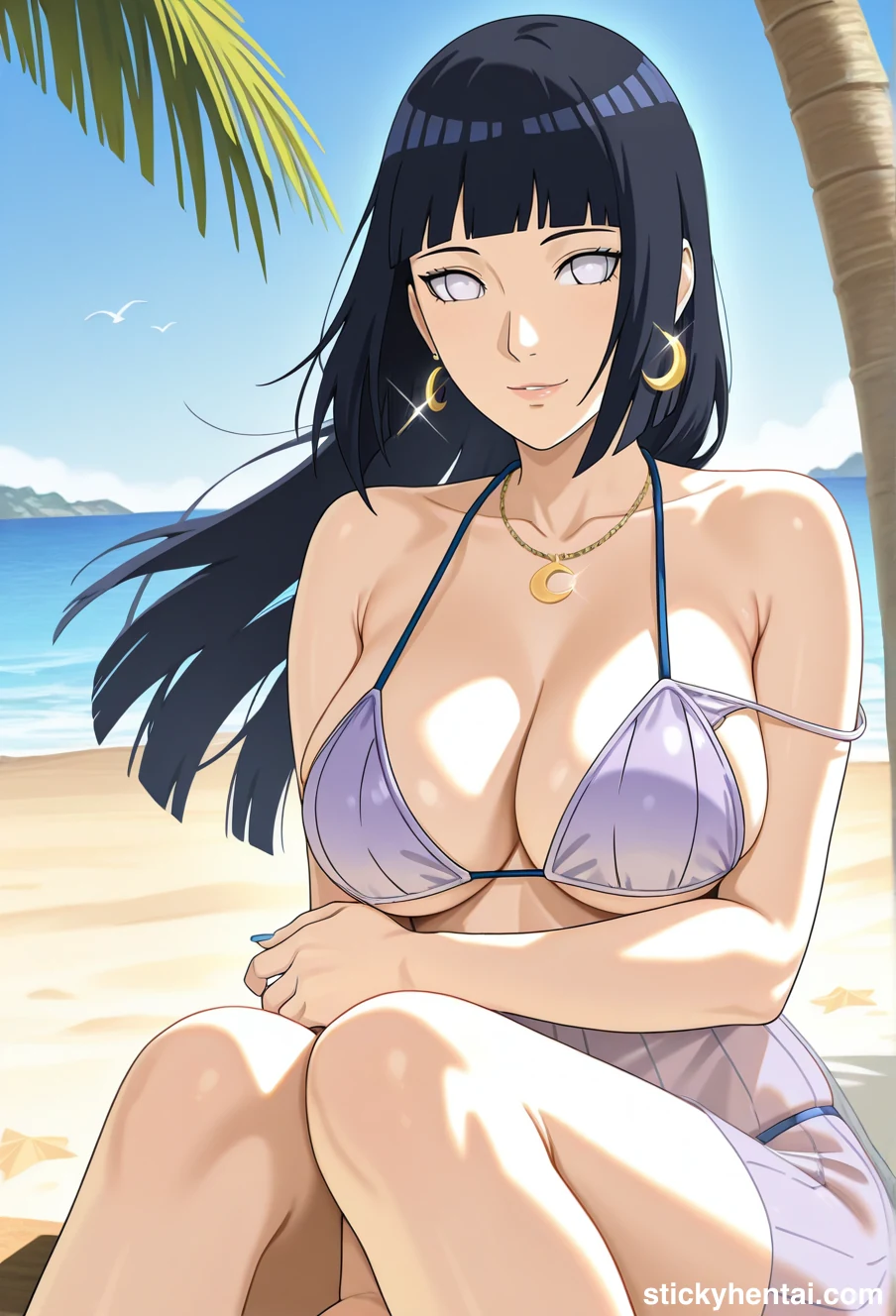Hinata Hyuga Fan Made Images | Capturing Her Beauty on Beach #hinata-hyuga-beach-photo-11.webp
