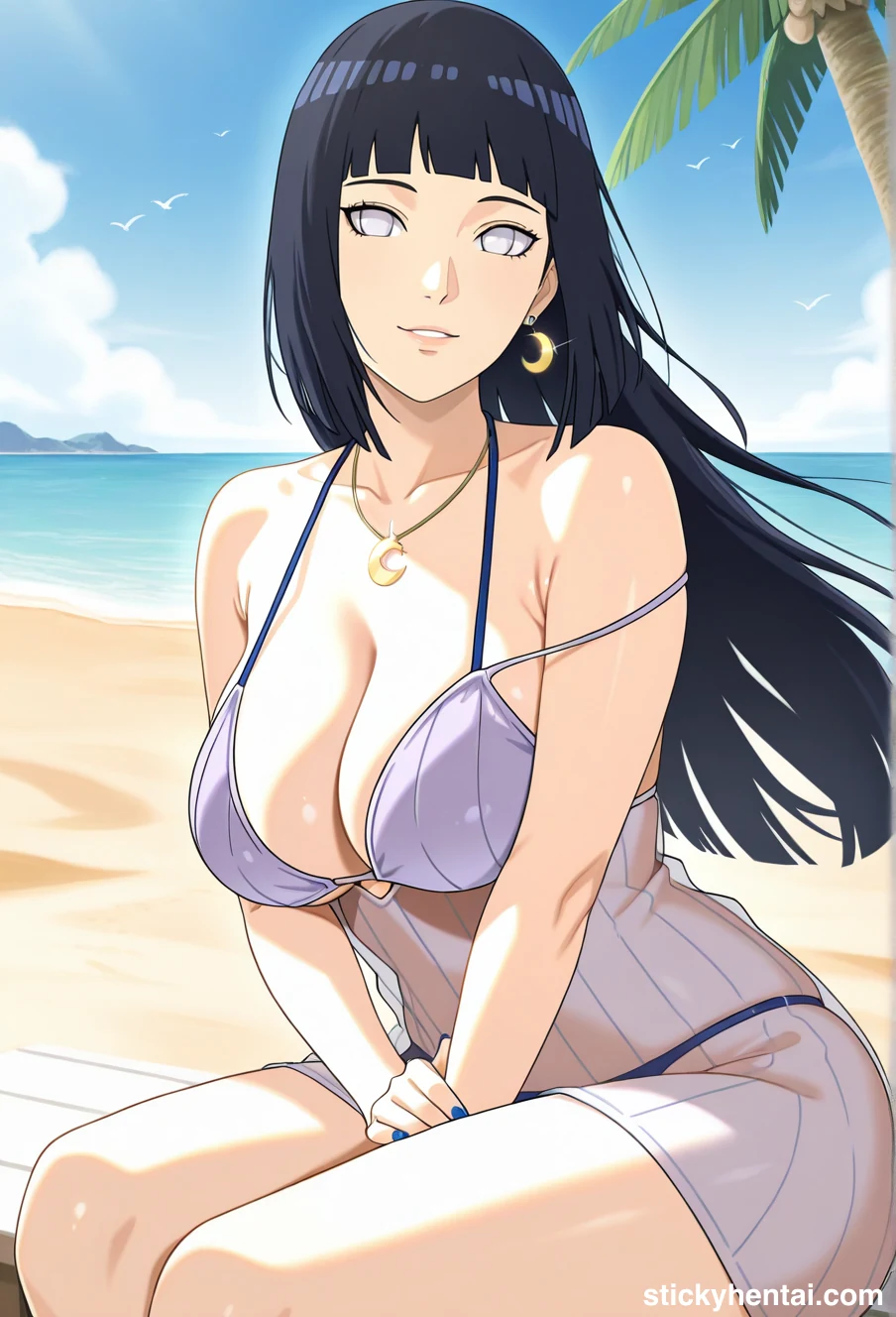 Hinata Hyuga Fan Made Images | Capturing Her Beauty on Beach #hinata-hyuga-beach-photo-13.webp