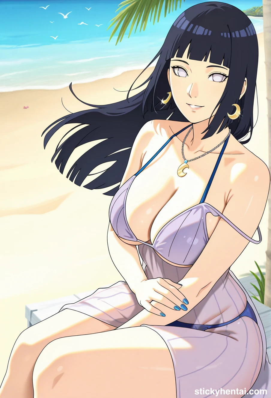 Hinata Hyuga Fan Made Images | Capturing Her Beauty on Beach #hinata-hyuga-beach-photo-14.webp