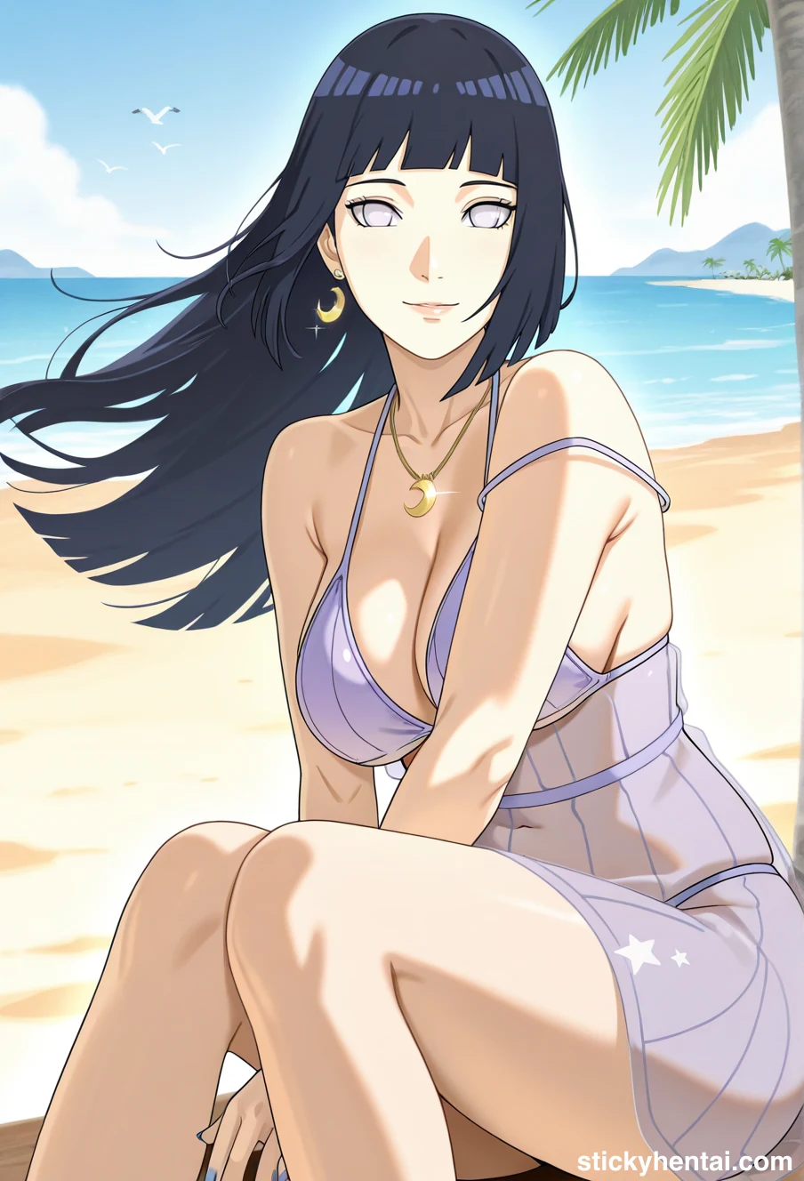 Hinata Hyuga Fan Made Images | Capturing Her Beauty on Beach #hinata-hyuga-beach-photo-15.webp