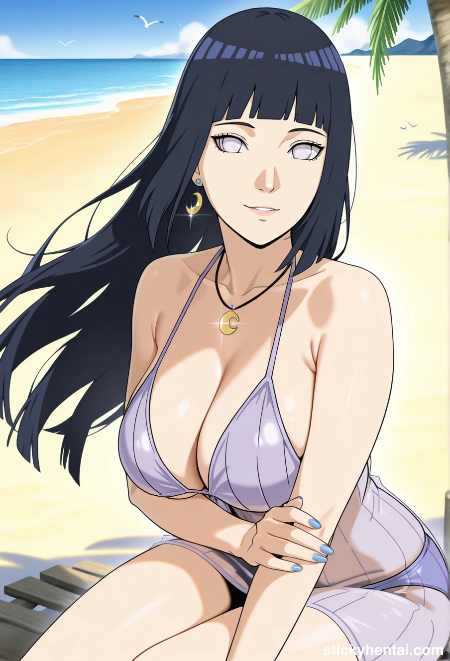 Hinata Hyuga Fan Made Images | Capturing Her Beauty on Beach #hinata-hyuga-beach-photo-17.webp