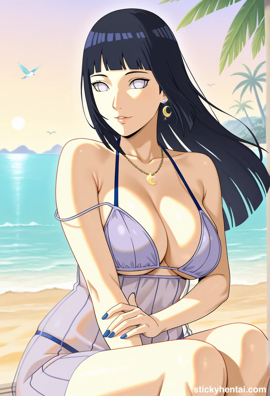 Hinata Hyuga Fan Made Images | Capturing Her Beauty on Beach #hinata-hyuga-beach-photo-18.webp
