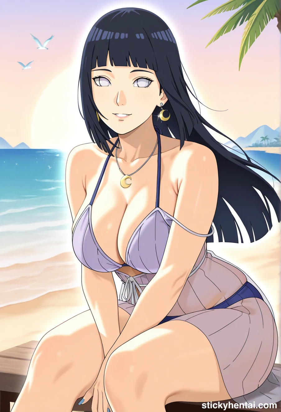 Hinata Hyuga Fan Made Images | Capturing Her Beauty on Beach #hinata-hyuga-beach-photo-20.webp