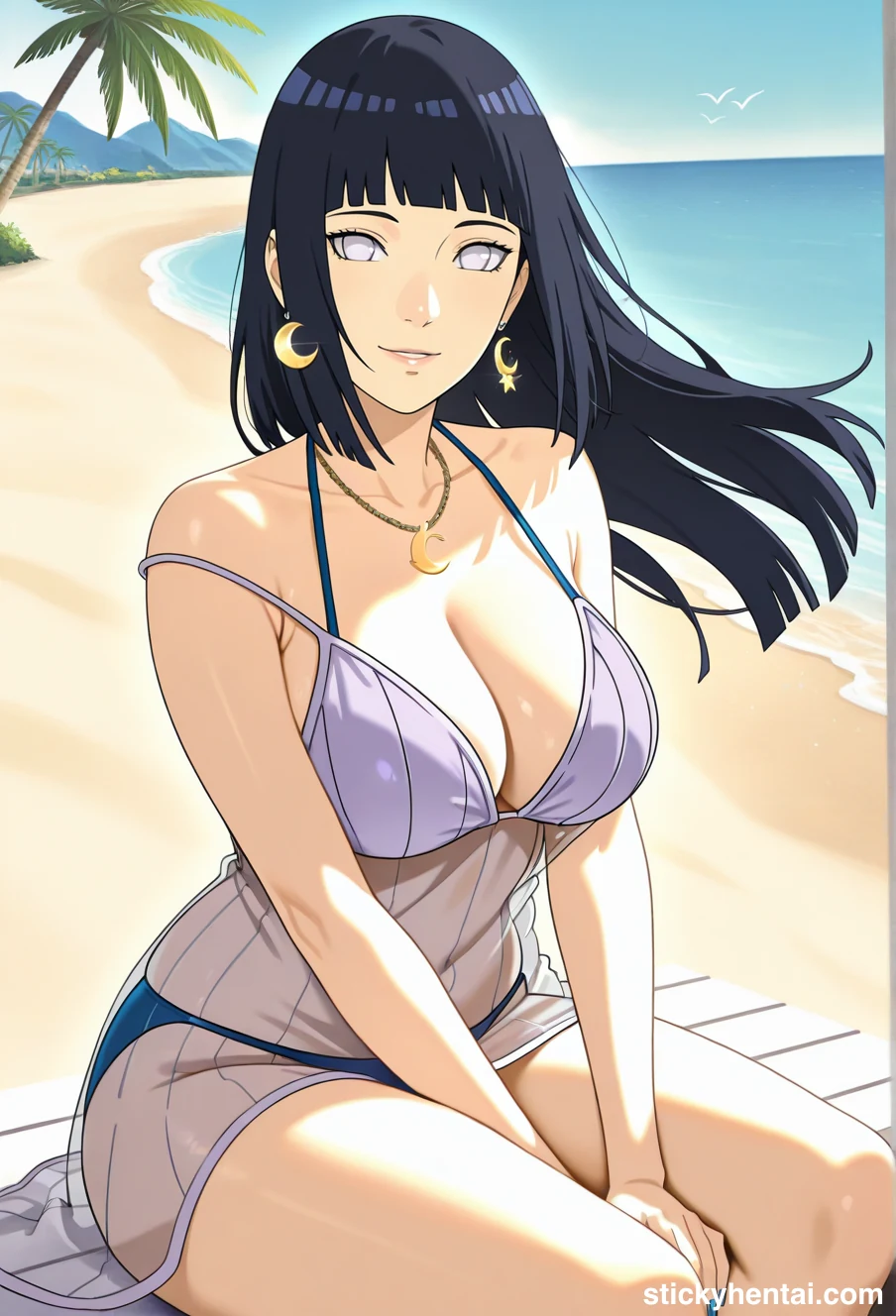Hinata Hyuga Fan Made Images | Capturing Her Beauty on Beach #hinata-hyuga-beach-photo-21.webp