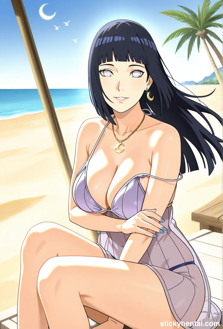 Hinata Hyuga Fan Made Images | Capturing Her Beauty on Beach #hinata-hyuga-beach-photo-22.webp
