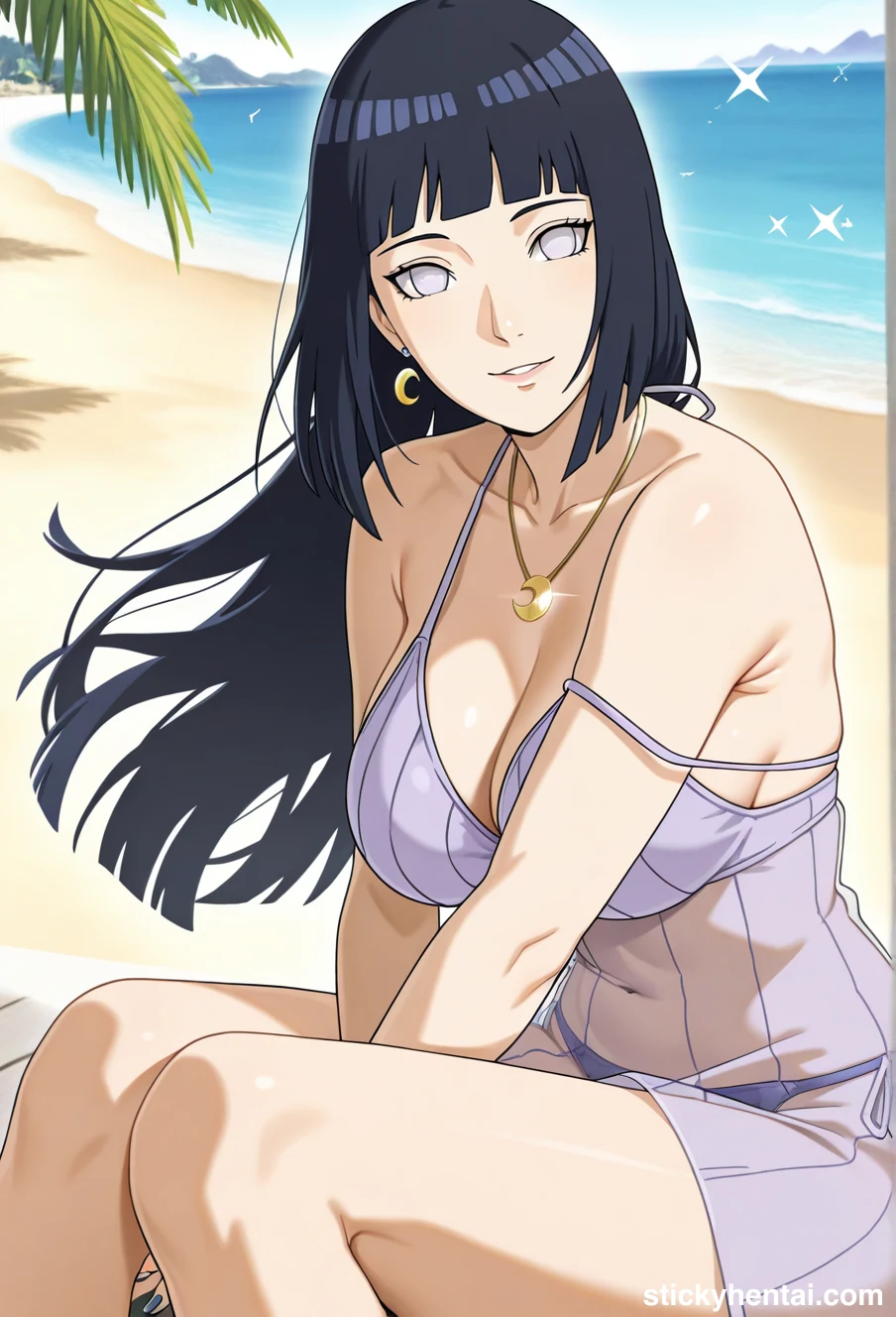 Hinata Hyuga Fan Made Images | Capturing Her Beauty on Beach #hinata-hyuga-beach-photo-23.webp