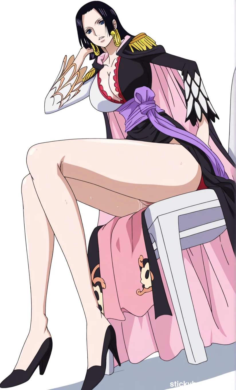 Boa Hancock Beautiful Legs and Thighs Images #boa-hancock-sitting-20.webp