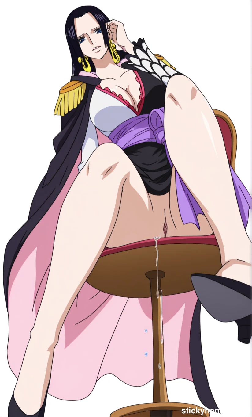 Boa Hancock Beautiful Legs and Thighs Images #boa-hancock-sitting-27.webp