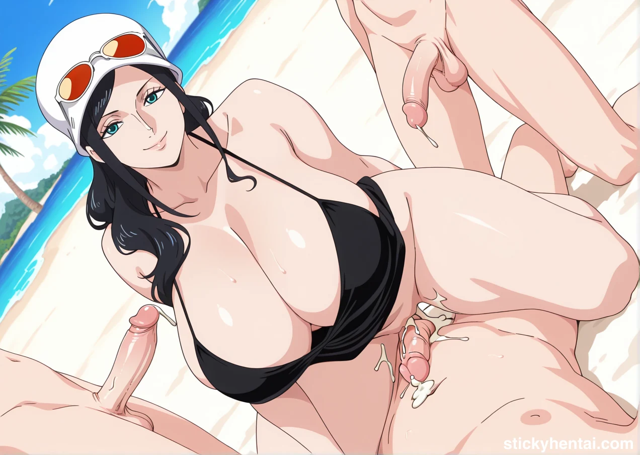 Nico Robin Gangbang on Beach during a business trip #nico-robin-hentai-28.webp