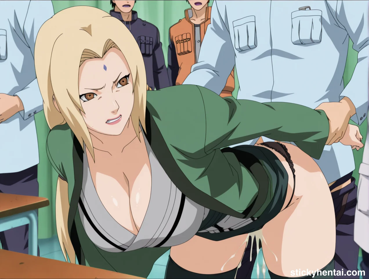 Lady Tsunade fucked in Gangbang at The Konoha Hospital