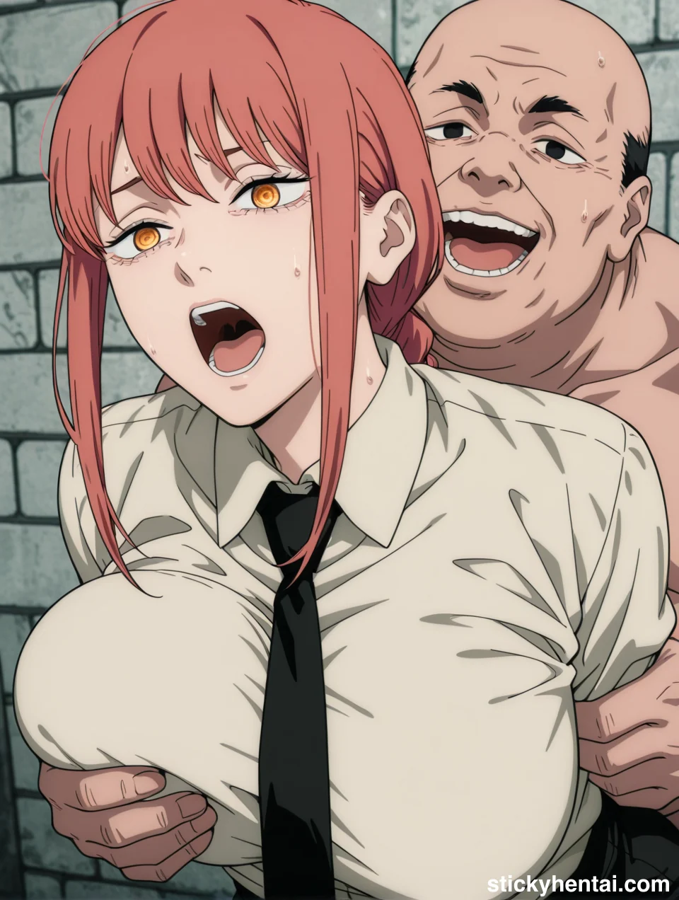 Clothed Big Breasts Fondling with Makima #makima-breast-grabbing-hentai-32.webp