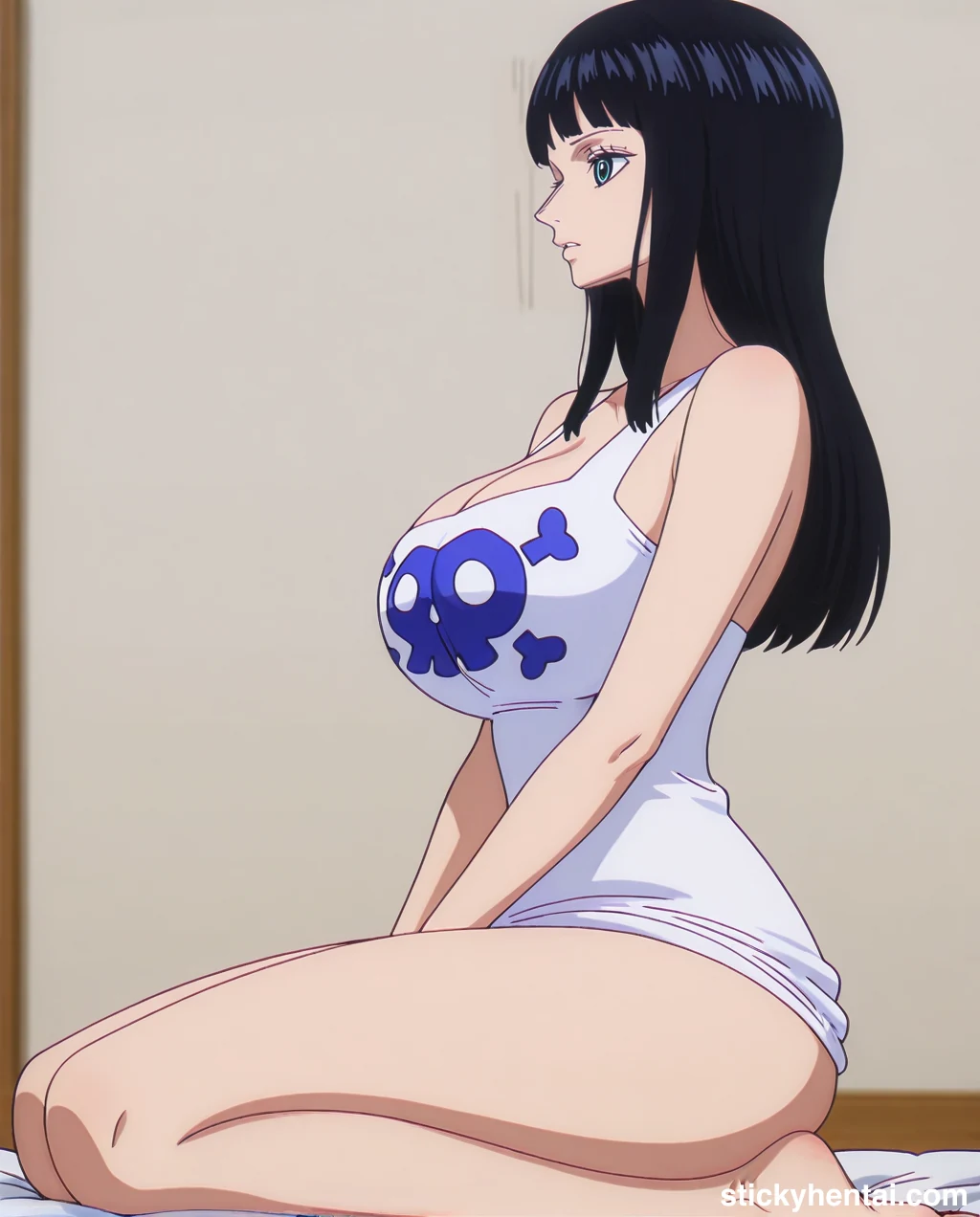 Nico Robin with her new haircut seiza sitting side profile  - Elbaph Arc ( Elbaf ) #nico-robin-elbaph-hentai-11.webp