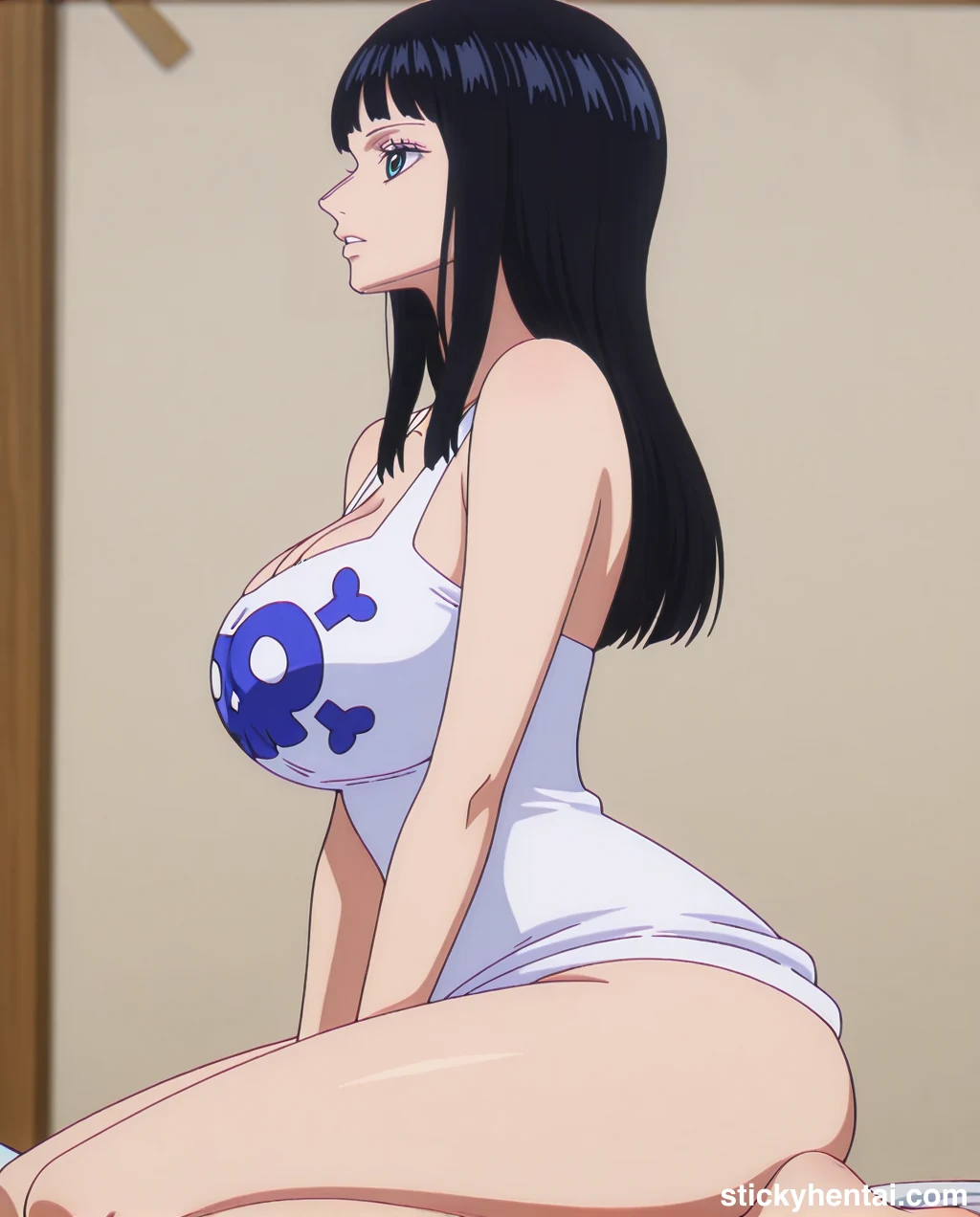 Nico Robin with her new haircut seiza sitting side profile  - Elbaph Arc ( Elbaf ) #nico-robin-elbaph-hentai-13.webp