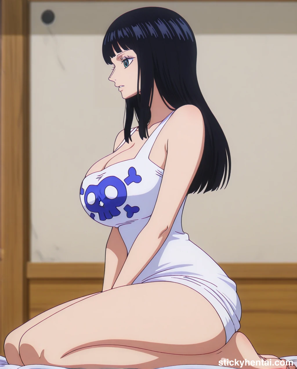 Nico Robin with her new haircut seiza sitting side profile  - Elbaph Arc ( Elbaf ) #nico-robin-elbaph-hentai-19.webp