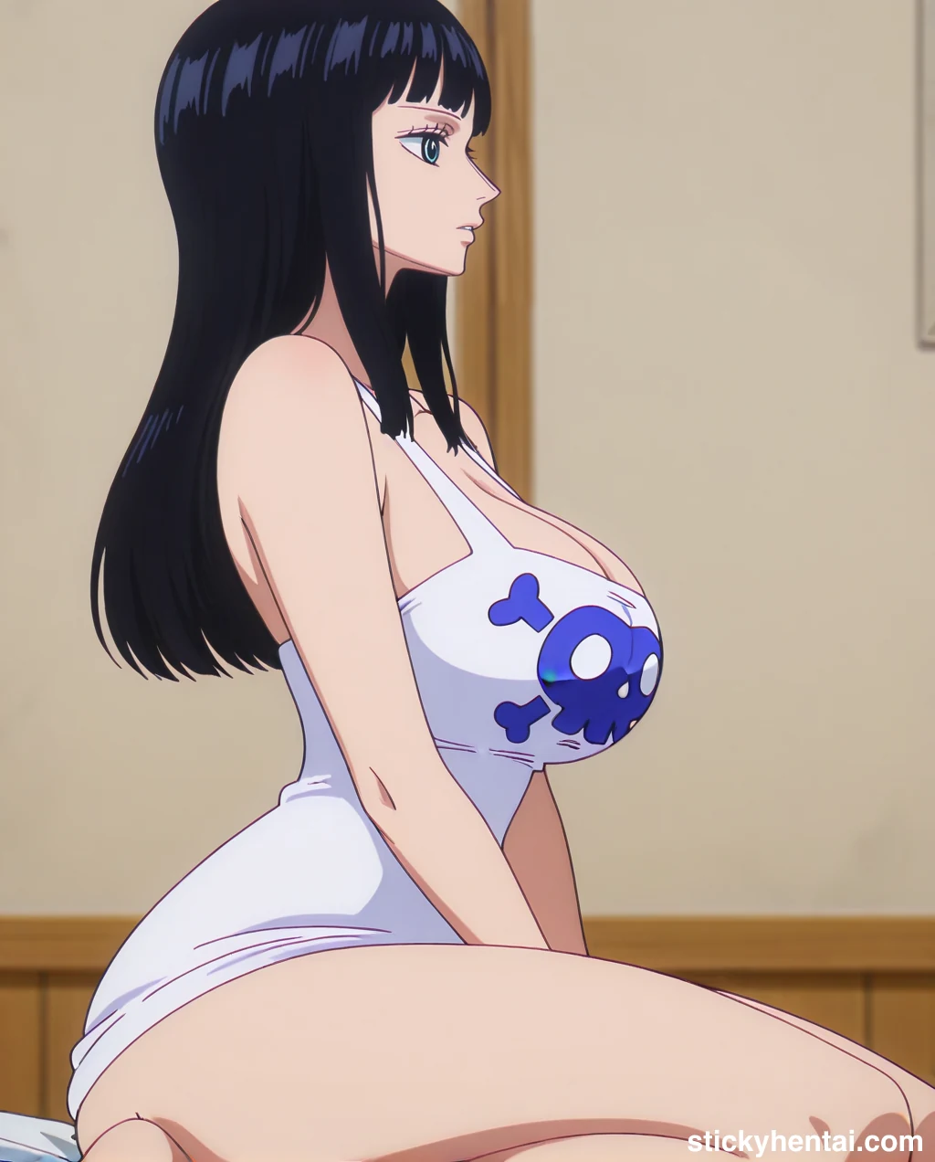 Nico Robin with her new haircut seiza sitting side profile  - Elbaph Arc ( Elbaf ) #nico-robin-elbaph-hentai-26.webp