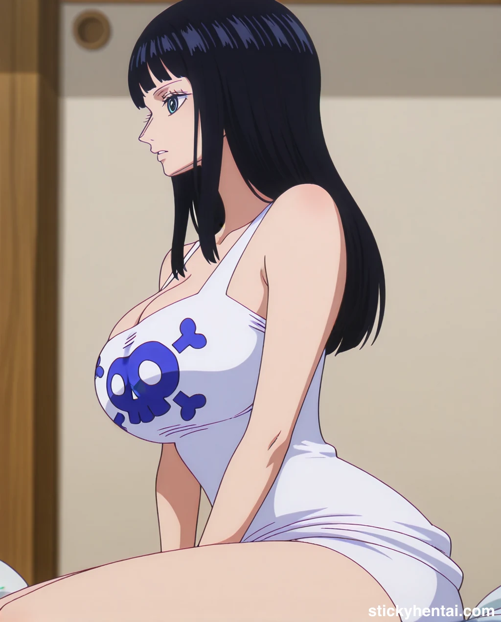 Nico Robin with her new haircut seiza sitting side profile  - Elbaph Arc ( Elbaf ) #nico-robin-elbaph-hentai-32.webp