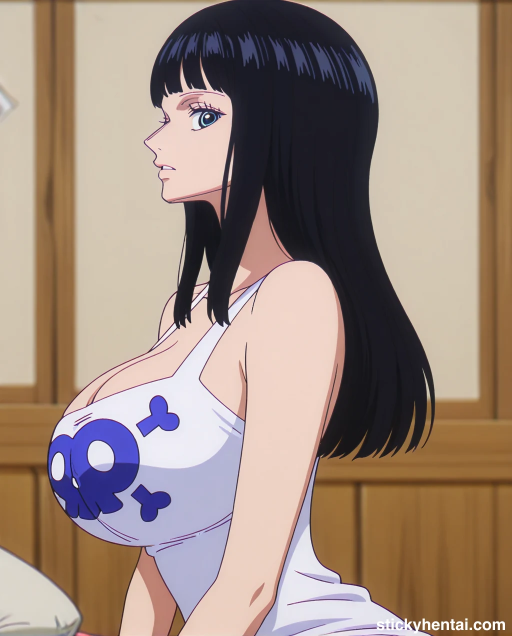 Nico Robin with her new haircut seiza sitting side profile  - Elbaph Arc ( Elbaf ) #nico-robin-elbaph-hentai-34.webp