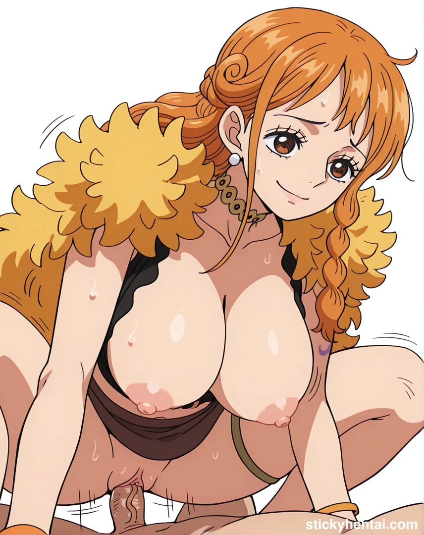 Nami loves to ride dick with her tight pussy