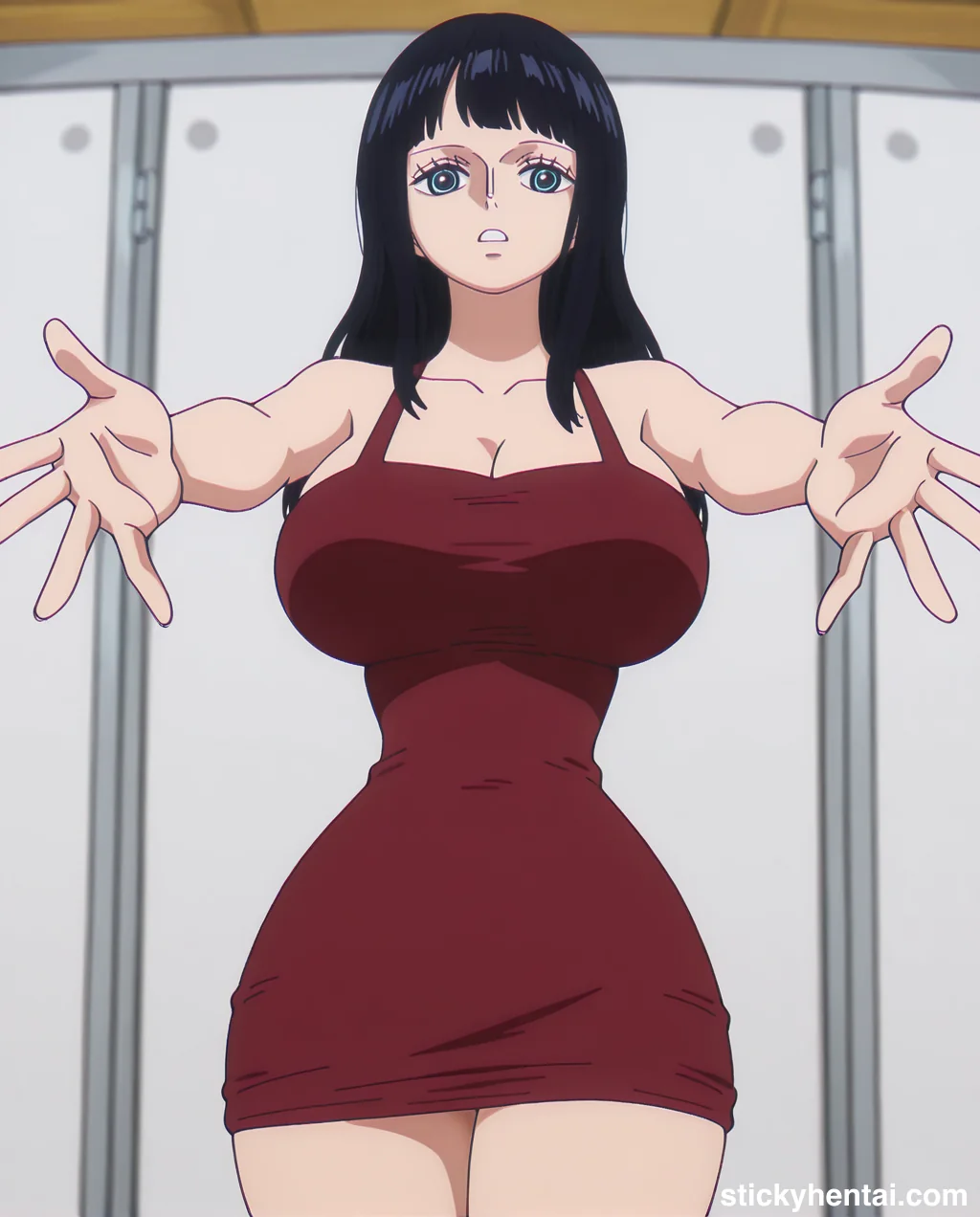 Nico robin outfit at the reunion with Saul on the island of Elbaf part 1 #robin-and-soul-reunion-outfit-hentai-39.webp