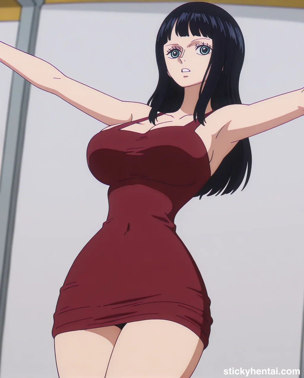 Nico robin outfit at the reunion with Saul on the island of Elbaf part 1 #robin-and-soul-reunion-outfit-hentai-40.webp