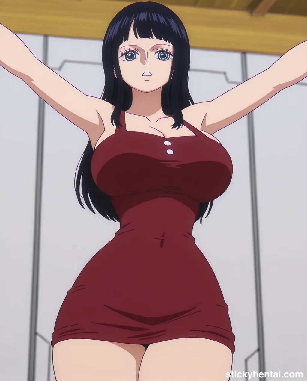 Nico robin outfit at the reunion with Saul on the island of Elbaf part 1 #robin-and-soul-reunion-outfit-hentai-42.webp