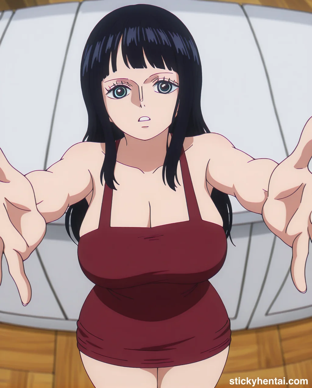 Nico robin outfit at the reunion with Saul on the island of Elbaf part 1 #robin-and-soul-reunion-outfit-hentai-43.webp