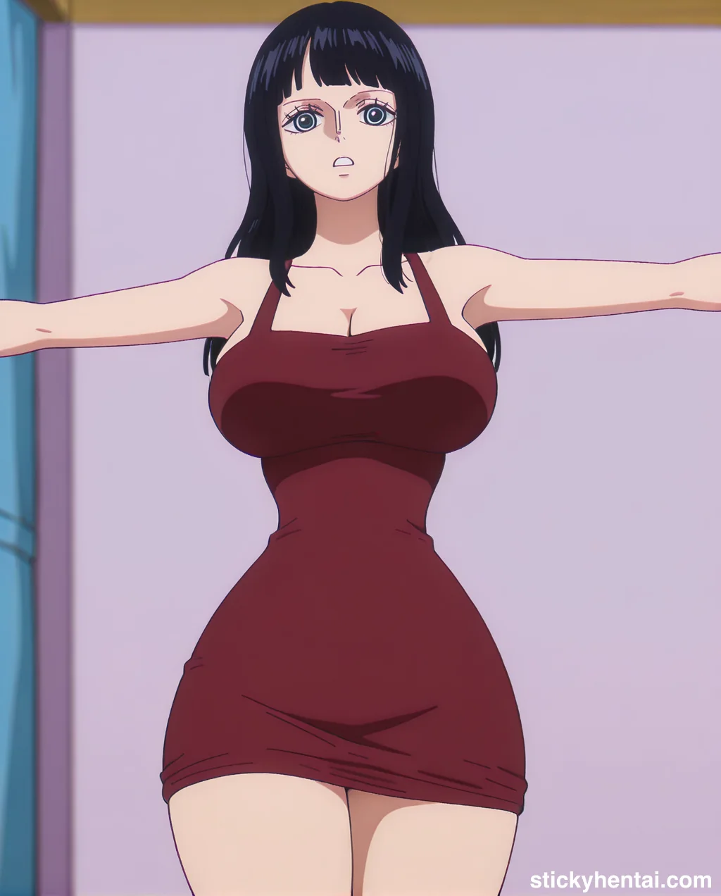 Nico robin outfit at the reunion with Saul on the island of Elbaf part 1 #robin-and-soul-reunion-outfit-hentai-45.webp