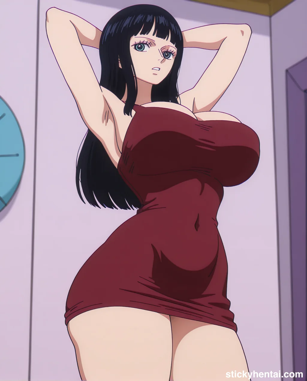 Nico robin outfit at the reunion with Saul on the island of Elbaf part 1 #robin-and-soul-reunion-outfit-hentai-36.webp