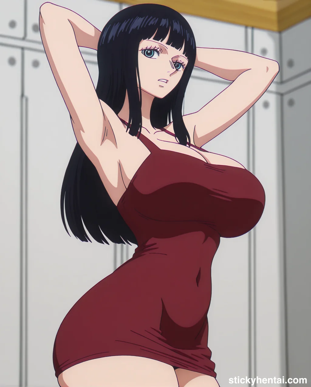 Nico robin outfit at the reunion with Saul on the island of Elbaf part 1 #robin-and-soul-reunion-outfit-hentai-37.webp