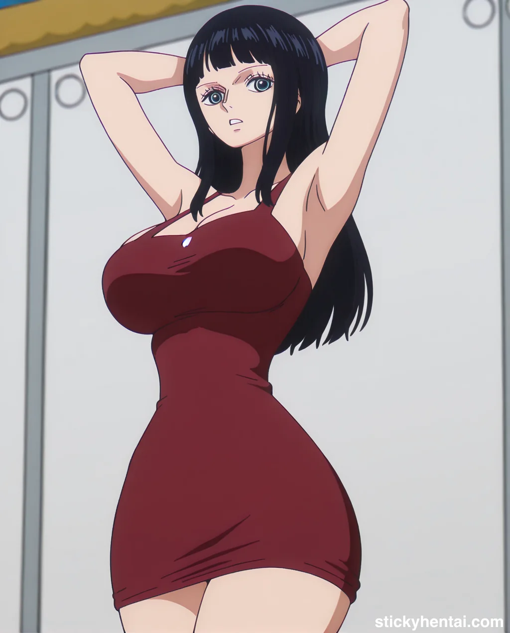 Nico robin outfit at the reunion with Saul on the island of Elbaf part 1 #robin-and-soul-reunion-outfit-hentai-29.webp