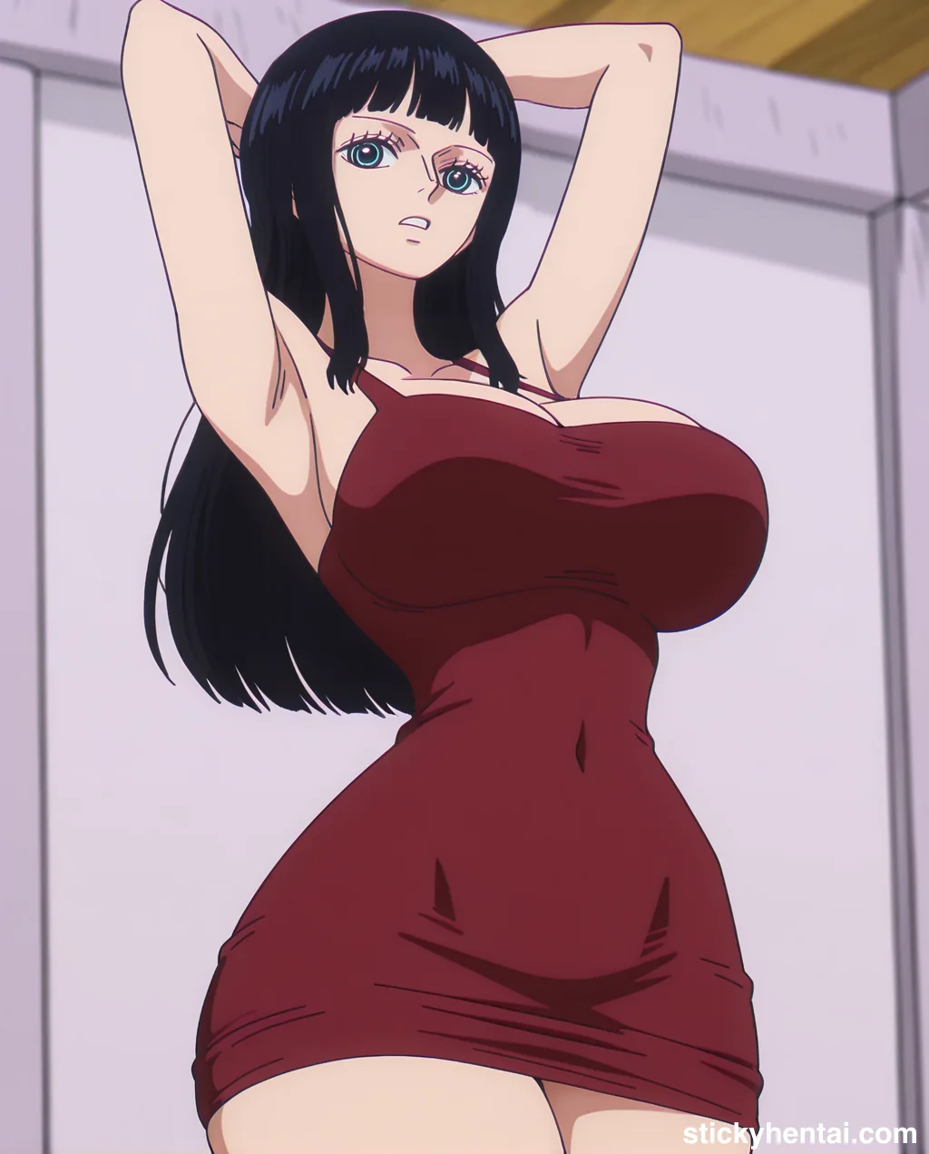 Nico robin outfit at the reunion with Saul on the island of Elbaf part 1 #robin-and-soul-reunion-outfit-hentai-30.webp