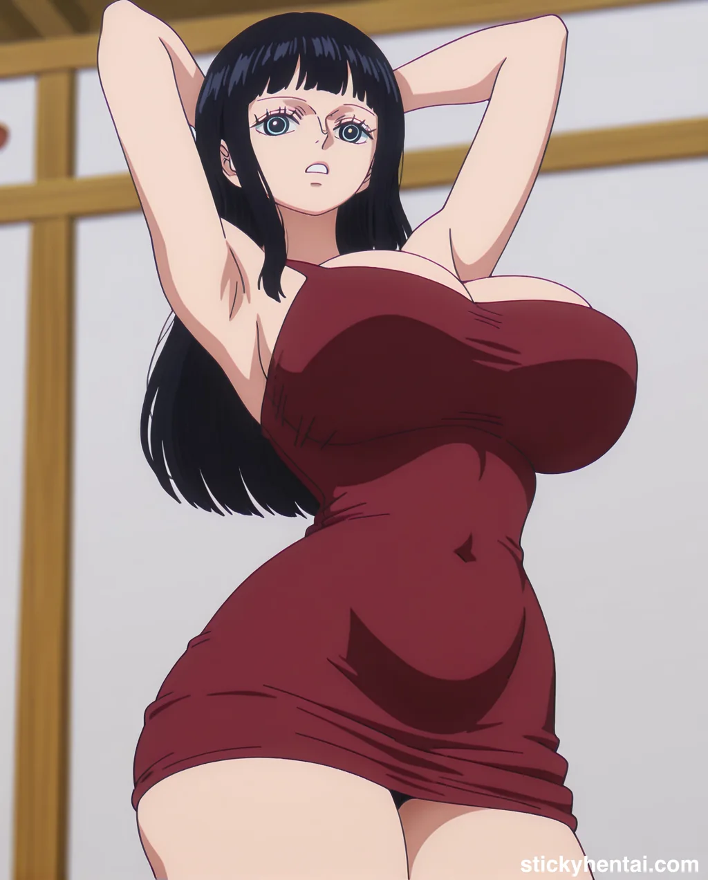 Nico robin outfit at the reunion with Saul on the island of Elbaf part 1 #robin-and-soul-reunion-outfit-hentai-31.webp