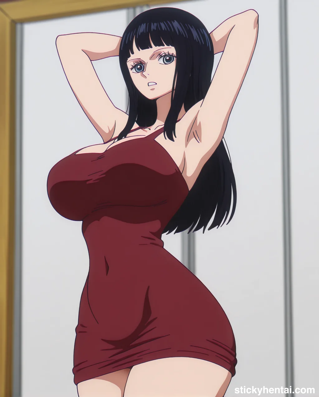 Nico robin outfit at the reunion with Saul on the island of Elbaf part 1 #robin-and-soul-reunion-outfit-hentai-33.webp