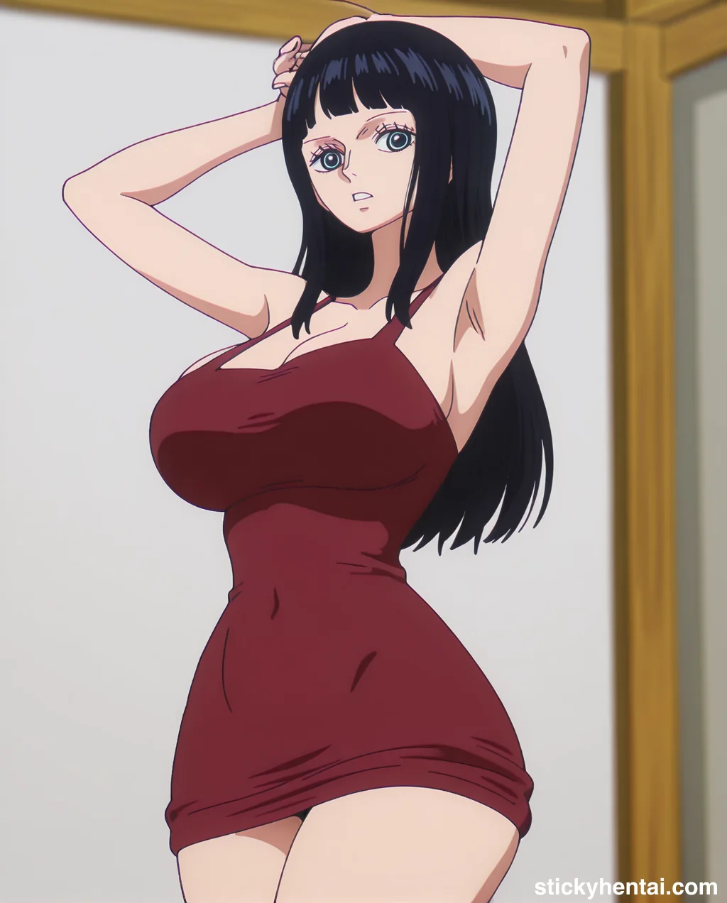 Nico robin outfit at the reunion with Saul on the island of Elbaf part 1 #robin-and-soul-reunion-outfit-hentai-34.webp