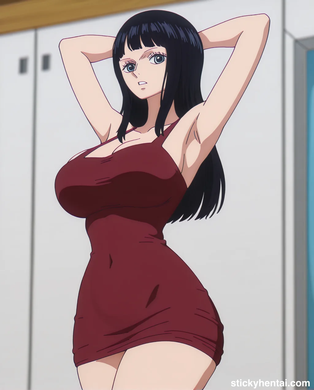 Nico robin outfit at the reunion with Saul on the island of Elbaf part 1 #robin-and-soul-reunion-outfit-hentai-35.webp