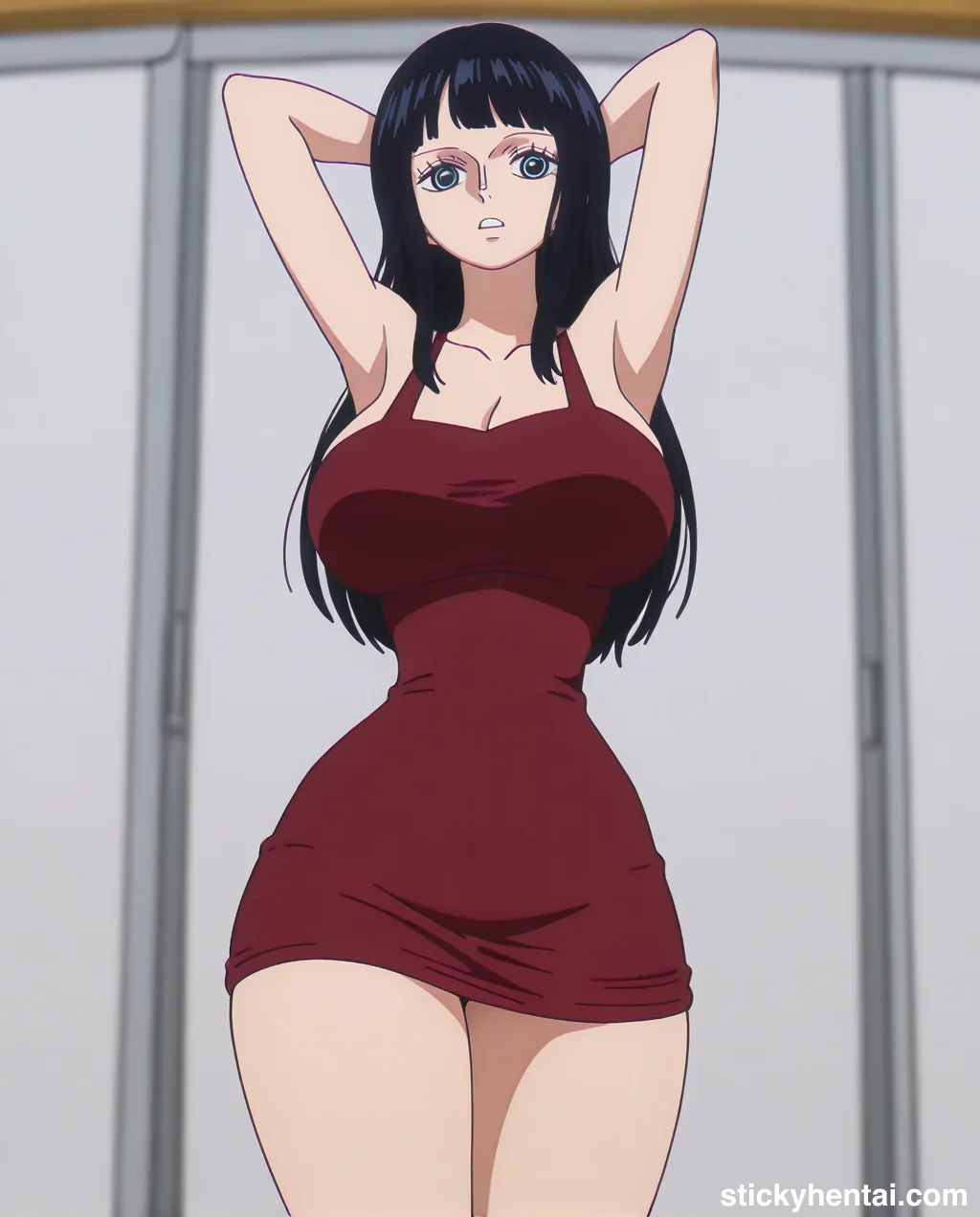Nico robin outfit at the reunion with Saul on the island of Elbaf part 1 #robin-and-soul-reunion-outfit-hentai-19.webp