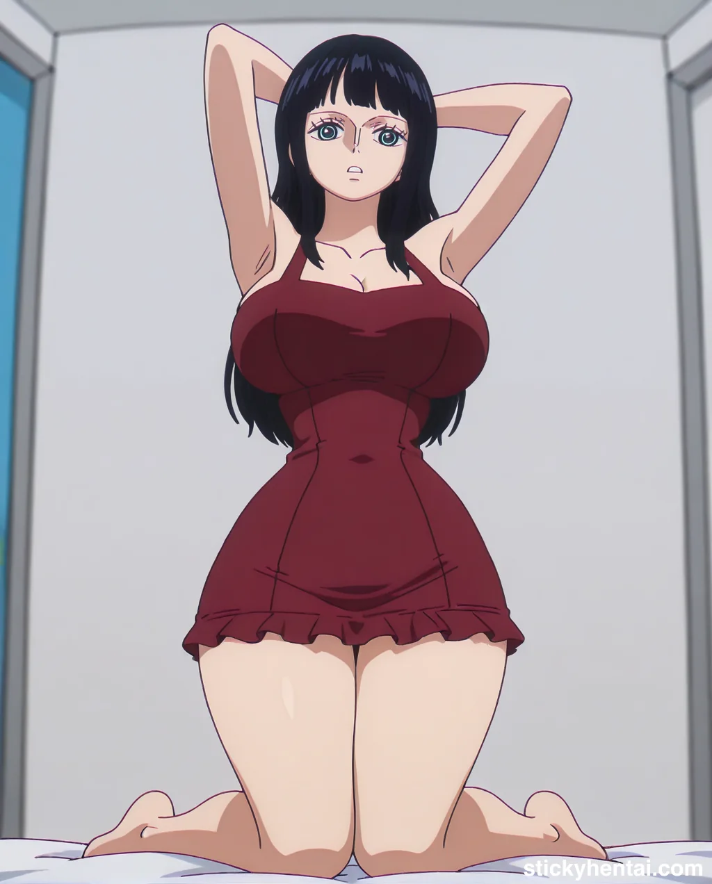 Nico robin outfit at the reunion with Saul on the island of Elbaf part 1 #robin-and-soul-reunion-outfit-hentai-21.webp