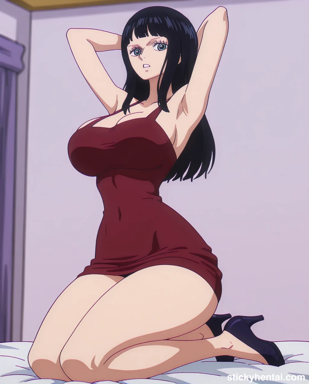 Nico robin outfit at the reunion with Saul on the island of Elbaf part 1 #robin-and-soul-reunion-outfit-hentai-22.webp