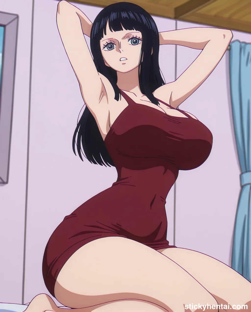 Nico robin outfit at the reunion with Saul on the island of Elbaf part 1 #robin-and-soul-reunion-outfit-hentai-24.webp