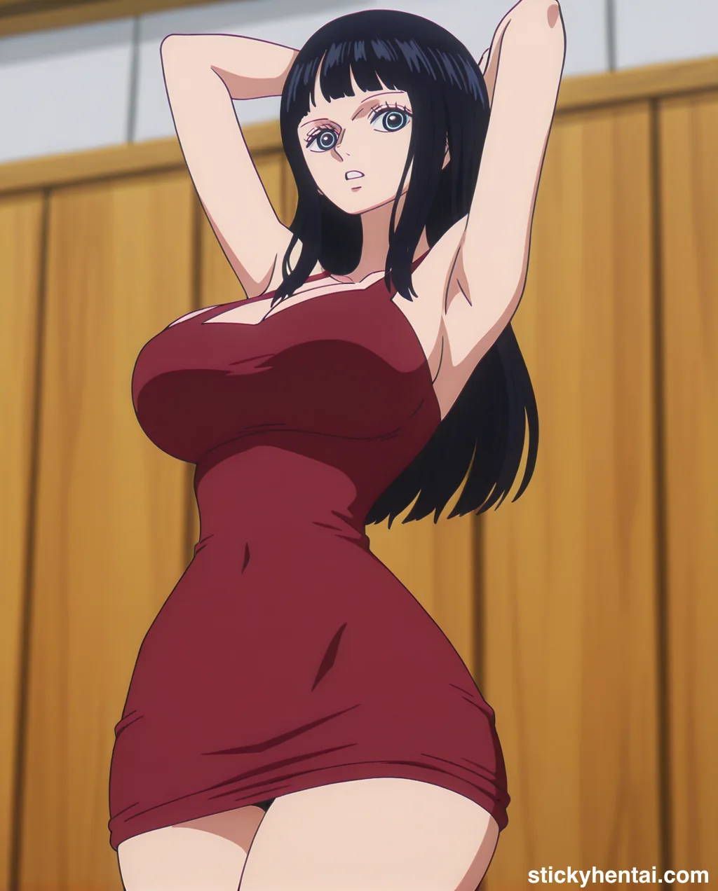 Nico robin outfit at the reunion with Saul on the island of Elbaf part 1 #robin-and-soul-reunion-outfit-hentai-25.webp