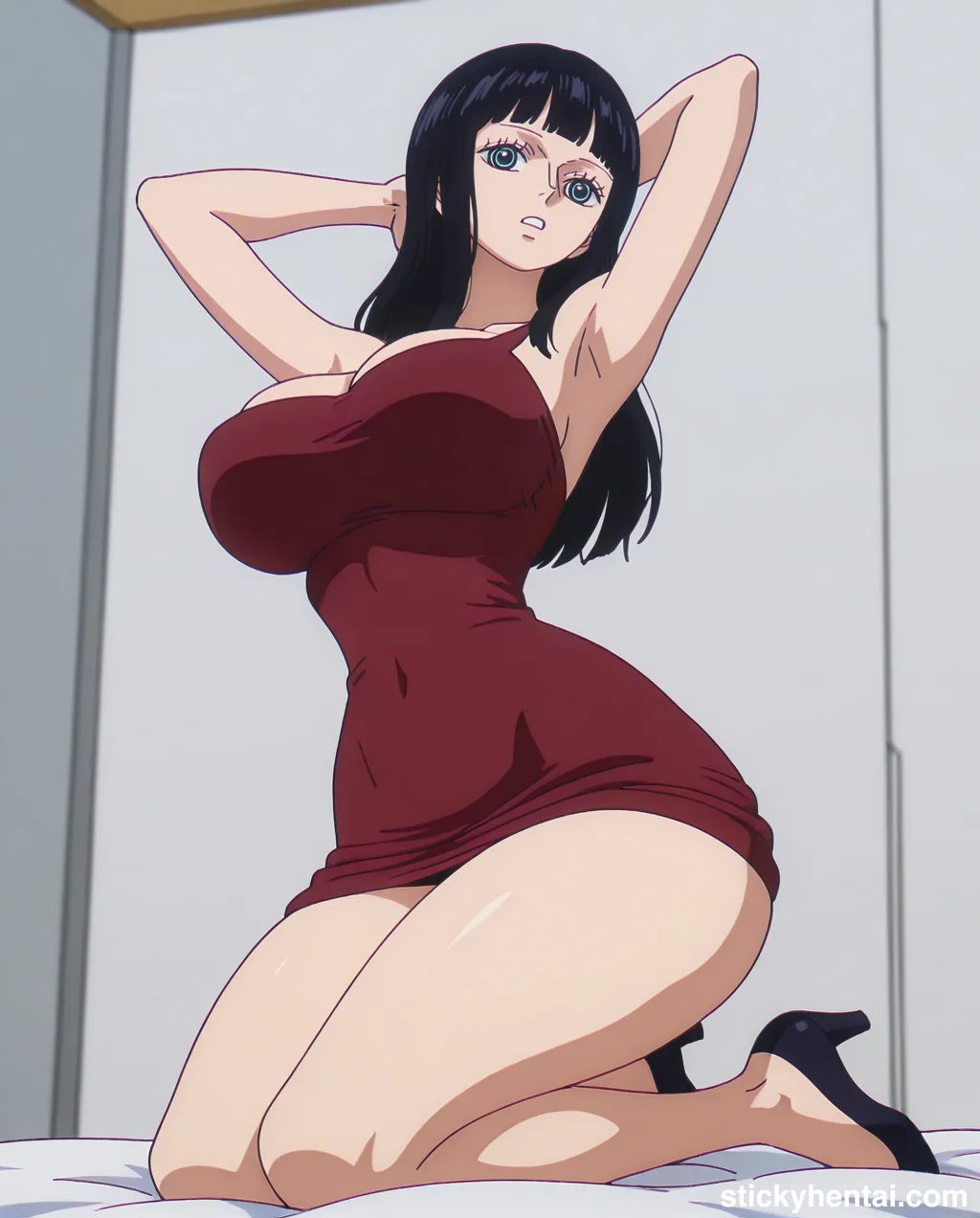 Nico robin outfit at the reunion with Saul on the island of Elbaf part 1 #robin-and-soul-reunion-outfit-hentai-18.webp