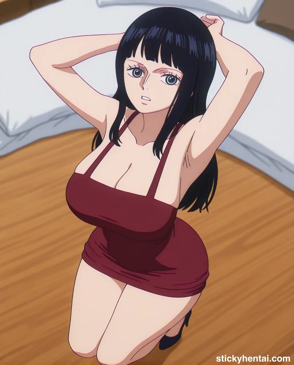 Nico robin outfit at the reunion with Saul on the island of Elbaf part 1 #robin-and-soul-reunion-outfit-hentai-10.webp