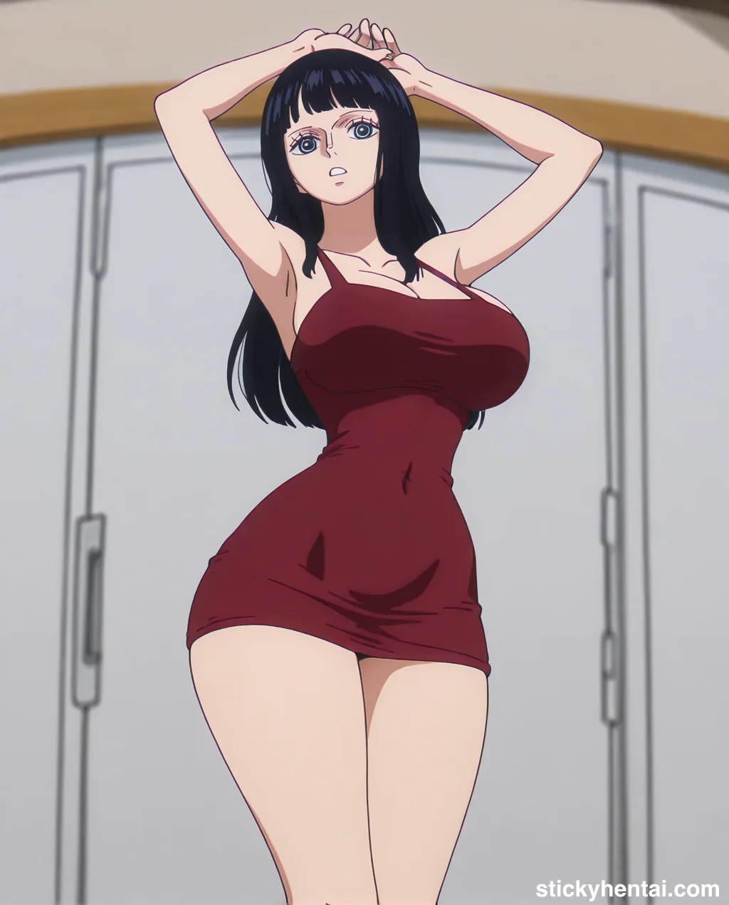 Nico robin outfit at the reunion with Saul on the island of Elbaf part 1 #robin-and-soul-reunion-outfit-hentai-11.webp