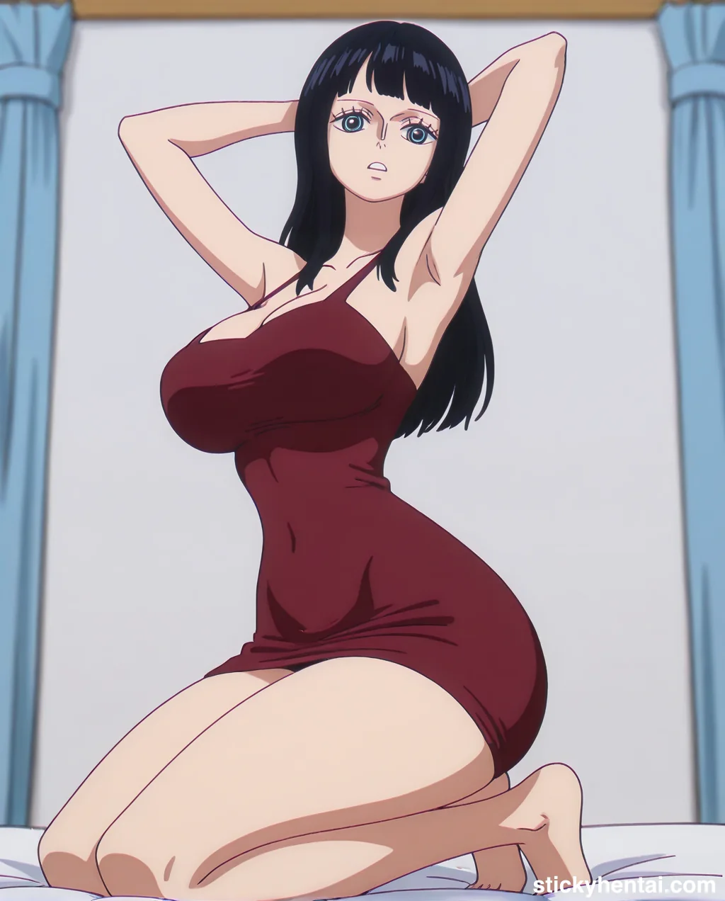 Nico robin outfit at the reunion with Saul on the island of Elbaf part 1 #robin-and-soul-reunion-outfit-hentai-13.webp