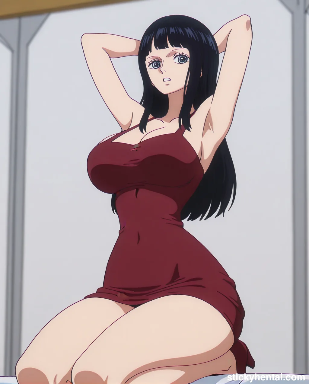 Nico robin outfit at the reunion with Saul on the island of Elbaf part 1 #robin-and-soul-reunion-outfit-hentai-16.webp